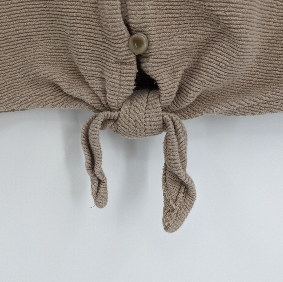 Madewell Button Front Tie Tank Telluride Stone XS - Picture 5 of 8